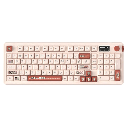 LANGTU L98 Wired RGB Mechanical Gaming Keyboard(Pink) - Wired Keyboard by LANGTU | Online Shopping UK | buy2fix