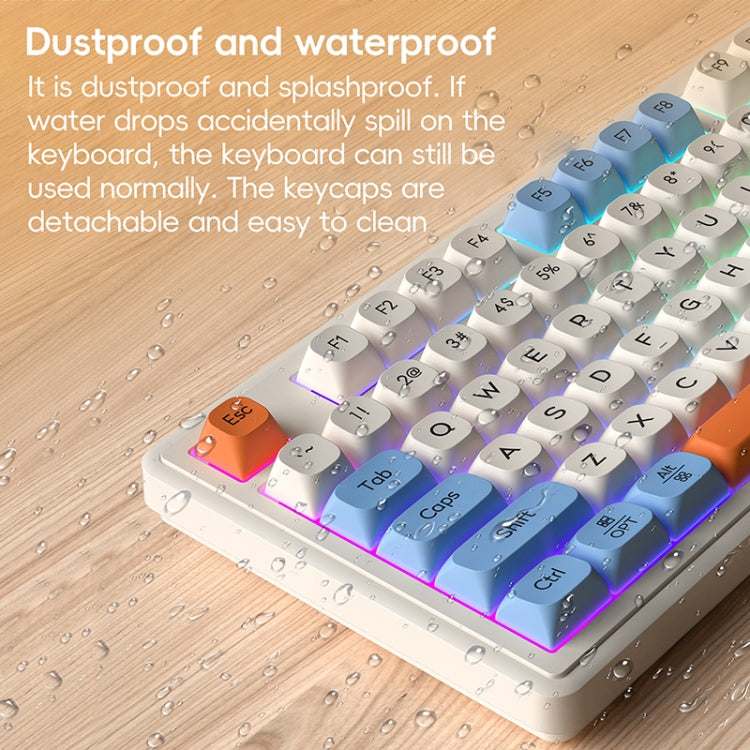LANGTU L98 Wired RGB Mechanical Gaming Keyboard(Pink) - Wired Keyboard by LANGTU | Online Shopping UK | buy2fix