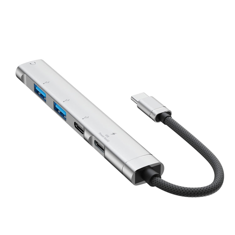 5 in 1 USB-C / Type-C Interface Multi-function HUB Adapter(Silver) - USB HUB by buy2fix | Online Shopping UK | buy2fix
