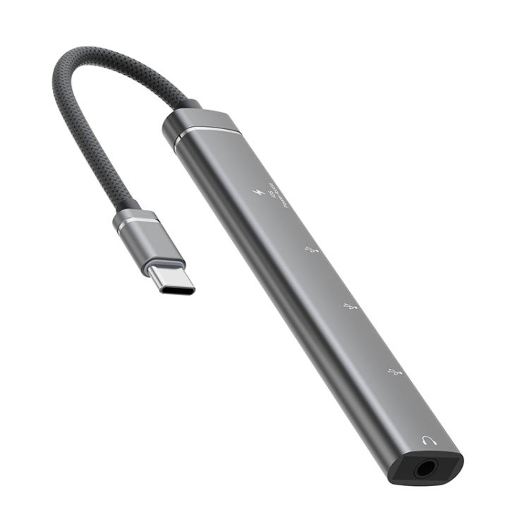 5 in 1 USB-C / Type-C Interface Multi-function HUB Adapter(Grey) - USB HUB by buy2fix | Online Shopping UK | buy2fix