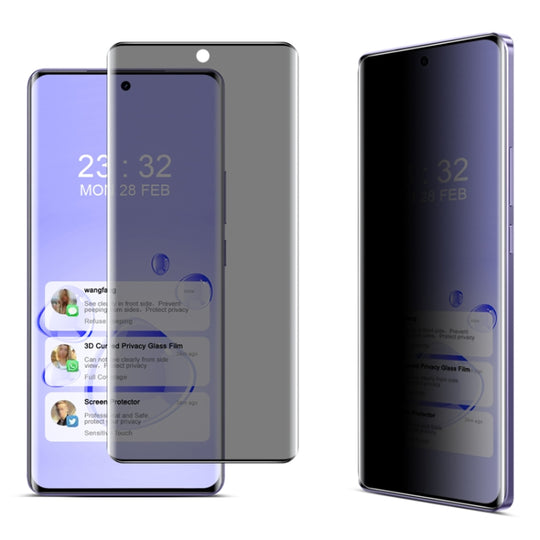 For Realme GT 6 5G Global imak No Edge Version 3D Curved Privacy Full Screen Tempered Glass Film