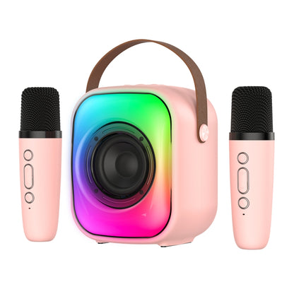 ONIKUMA L7 5W Karaoke Bluetooth Speaker with 2 Microphones(Pink) - Desktop Speaker by ONIKUMA | Online Shopping UK | buy2fix