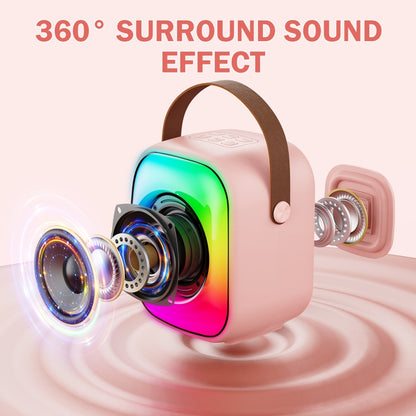 ONIKUMA L7 5W Karaoke Bluetooth Speaker with 2 Microphones(Pink) - Desktop Speaker by ONIKUMA | Online Shopping UK | buy2fix