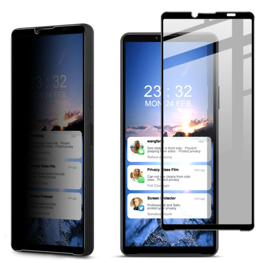 For Sony Xperia 10 VI imak HD Full Screen Privacy Tempered Glass Protective Film