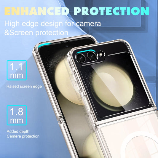 For Samsung Galaxy Z Flip4 5G MagSafe Transparent Shockproof PC Folding Phone Case by buy2fix