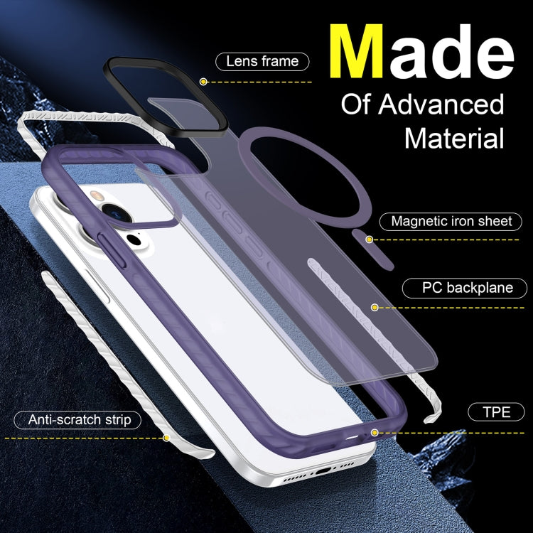 For iPhone 14 Pro Max Skin Feel Airbag Shockproof MagSafe Phone Case(Purple) - iPhone 14 Pro Max Cases by buy2fix | Online Shopping UK | buy2fix