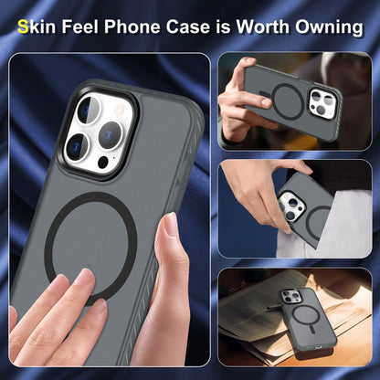 For iPhone 14 Plus Skin Feel Airbag Shockproof MagSafe Phone Case(Black) - iPhone 14 Plus Cases by buy2fix | Online Shopping UK | buy2fix