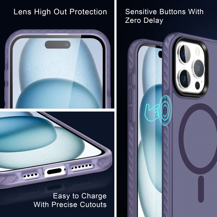 For iPhone 12 Pro Max Skin Feel Airbag Shockproof MagSafe Phone Case(Purple) - iPhone 12 Pro Max Cases by buy2fix | Online Shopping UK | buy2fix