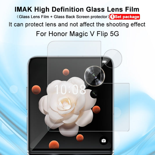 For Honor Magic V Flip 1 Sets imak Lens Film + Glass Rear Screen Sticker by imak