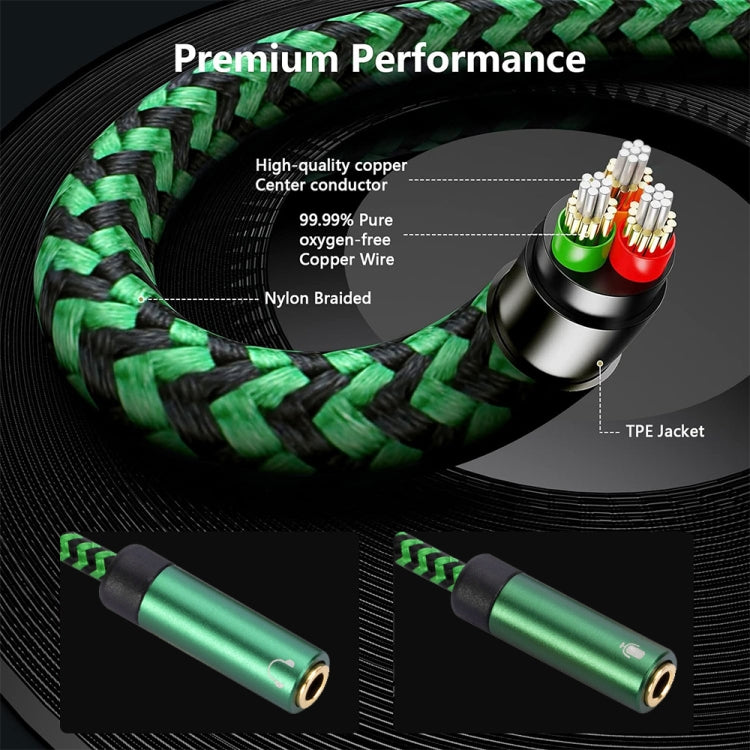 USB-A to Dual 3.5mm Separate Style Audio Adapter Cable, Length:1m(Green) - Video & Audio Cable by buy2fix | Online Shopping UK | buy2fix