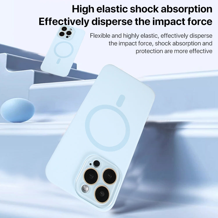 For iPhone 16 Pro Max Liquid Silicone MagSafe Full Coverage Phone Case with Lens Film(White) - iPhone 16 Pro Max Cases by buy2fix | Online Shopping UK | buy2fix