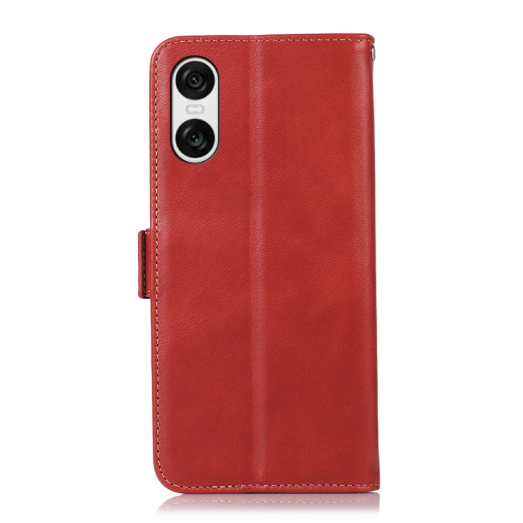 For Sony Xperia 10 VI Magnetic Crazy Horse Texture Genuine Leather RFID Phone Case(Red) - Sony Cases by buy2fix | Online Shopping UK | buy2fix