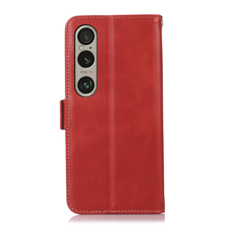 For Sony Xperia 1 VI Magnetic Crazy Horse Texture Genuine Leather RFID Phone Case(Red) - Sony Cases by buy2fix | Online Shopping UK | buy2fix