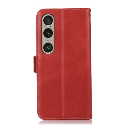For Sony Xperia 1 VI Magnetic Crazy Horse Texture Genuine Leather RFID Phone Case(Red) - Sony Cases by buy2fix | Online Shopping UK | buy2fix
