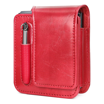 For Samsung Galaxy Z Flip 3 / 4 / 5 / 6 VIETAO Retro Thinking Series PU Shockproof Phone Bag, Without Pen(Red) - Galaxy Z Flip5 Cases by VIETAO | Online Shopping UK | buy2fix