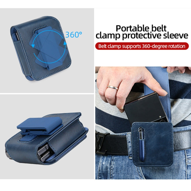 For Samsung Galaxy Z Flip 3 / 4 / 5 / 6 VIETAO Retro Thinking Series PU Shockproof Phone Bag, Without Pen(Brown) - Galaxy Z Flip5 Cases by VIETAO | Online Shopping UK | buy2fix