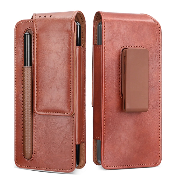 For Samsung Galaxy Z Fold 3 / 4 / 5 / 6 VIETAO Retro Thinking Series PU Shockproof Phone Bag, Without Pen(Brown) - Galaxy Z Fold5 Cases by VIETAO | Online Shopping UK | buy2fix