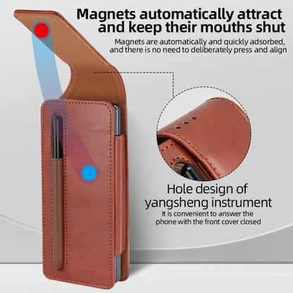 For Samsung Galaxy Z Fold 3 / 4 / 5 / 6 VIETAO Retro Thinking Series PU Shockproof Phone Bag, Without Pen(Blue) - Galaxy Z Fold5 Cases by VIETAO | Online Shopping UK | buy2fix