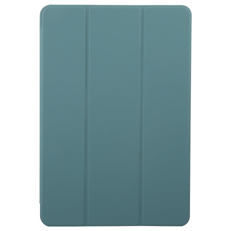 For Huawei MatePad 11.5 S GEBEI 3-folding Holder Shockproof Flip Leather Tablet Case(Dark Green) - Huawei by GEBEI | Online Shopping UK | buy2fix