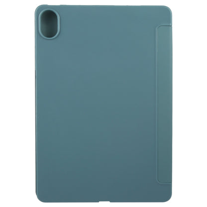 For Huawei MatePad 11.5 S GEBEI 3-folding Holder Shockproof Flip Leather Tablet Case(Dark Green) - Huawei by GEBEI | Online Shopping UK | buy2fix