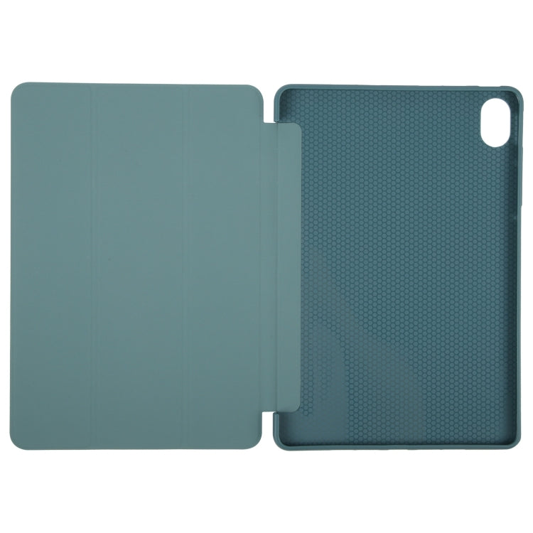 For Huawei MatePad 11.5 S GEBEI 3-folding Holder Shockproof Flip Leather Tablet Case(Dark Green) - Huawei by GEBEI | Online Shopping UK | buy2fix