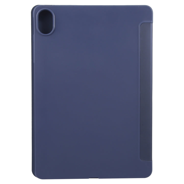 For Huawei MatePad 11.5 S GEBEI 3-folding Holder Shockproof Flip Leather Tablet Case(Dark Blue) - Huawei by GEBEI | Online Shopping UK | buy2fix