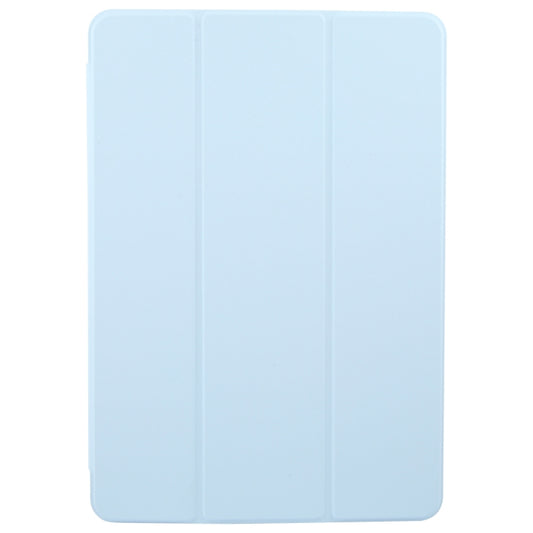For Huawei MatePad 11.5 S GEBEI 3-folding Holder Shockproof Flip Leather Tablet Case(Sky Blue) - Huawei by GEBEI | Online Shopping UK | buy2fix