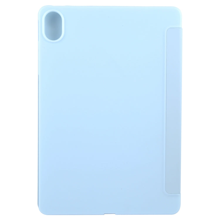 For Huawei MatePad 11.5 S GEBEI 3-folding Holder Shockproof Flip Leather Tablet Case(Sky Blue) - Huawei by GEBEI | Online Shopping UK | buy2fix