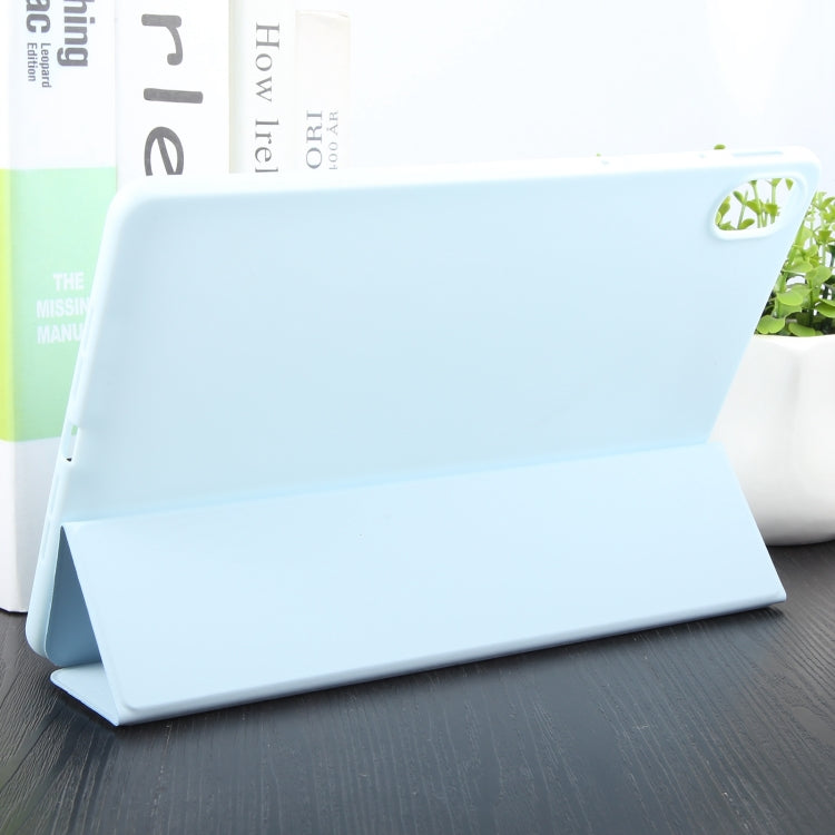 For Huawei MatePad 11.5 S GEBEI 3-folding Holder Shockproof Flip Leather Tablet Case(Sky Blue) - Huawei by GEBEI | Online Shopping UK | buy2fix