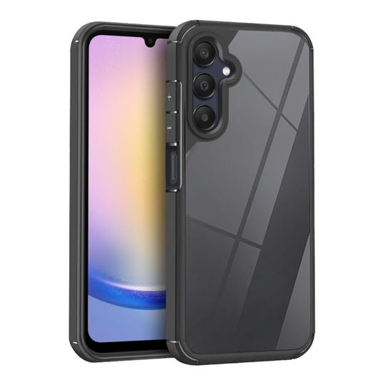 For Samsung Galaxy A25 Global Acrylic+TPU Transparent Shockproof Phone Case(Black)