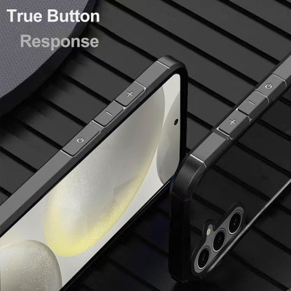 For Samsung Galaxy S25+ 5G Acrylic+TPU Transparent Shockproof Phone Case(Black) by buy2fix