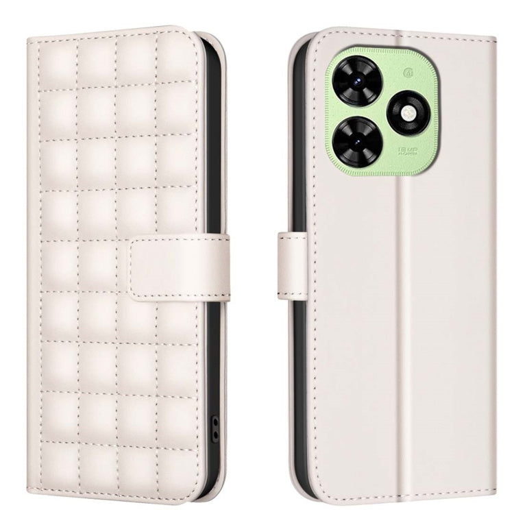 For Tecno Spark Go 2024 / 20C / Pop 8 Square Texture Leather Phone Case(Beige) by buy2fix