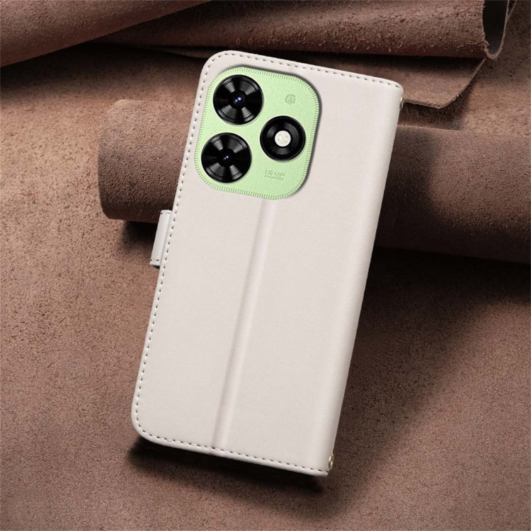 For Tecno Spark Go 2024 / 20C / Pop 8 Square Texture Leather Phone Case(Beige) by buy2fix