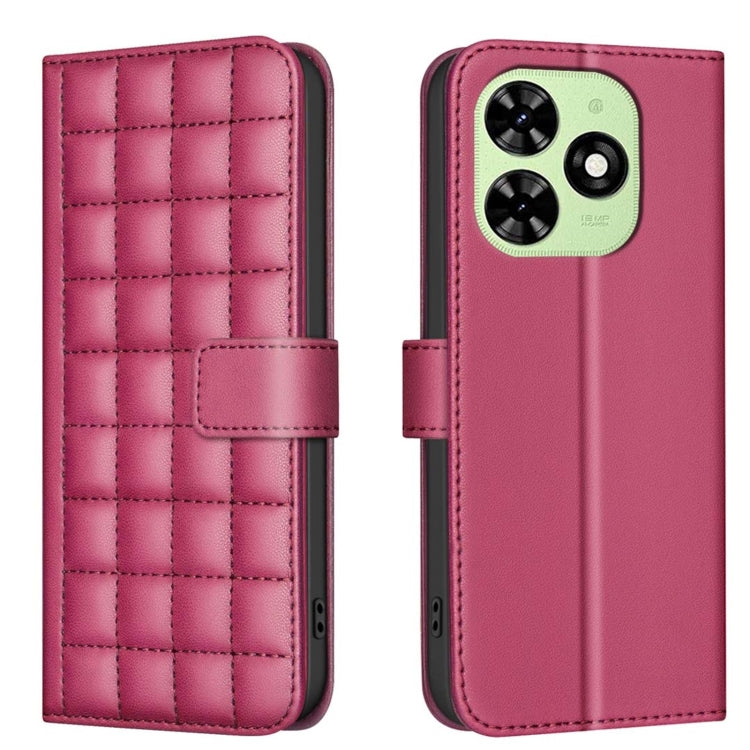 For Tecno Spark Go 2024 / 20C / Pop 8 Square Texture Leather Phone Case(Red) by buy2fix