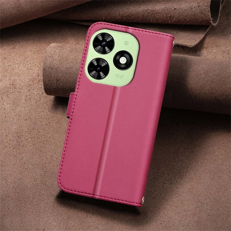 For Tecno Spark Go 2024 / 20C / Pop 8 Square Texture Leather Phone Case(Red) by buy2fix
