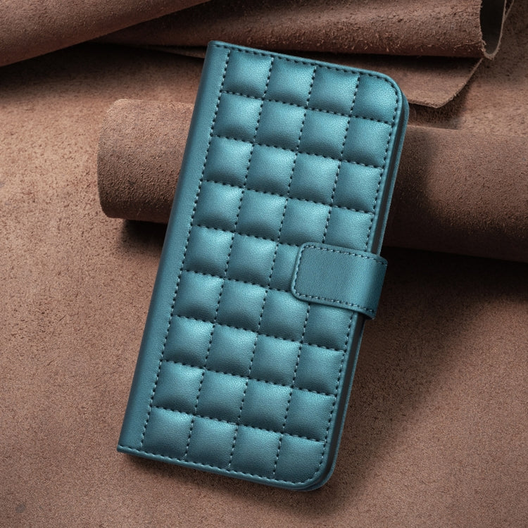 For iPhone 16e Square Texture Leather Phone Case(Green) by buy2fix