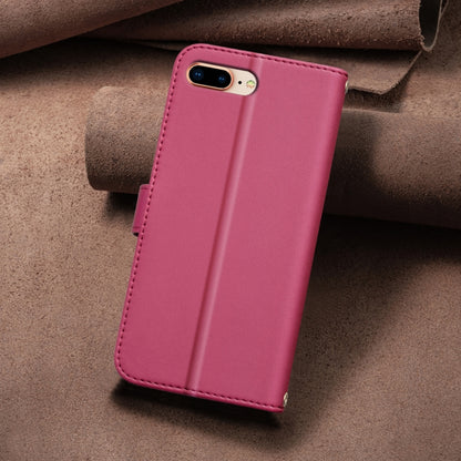 For iPhone 16e Square Texture Leather Phone Case(Red) by buy2fix