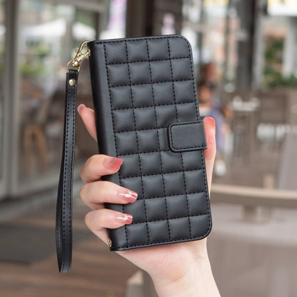 For iPhone 16e Square Texture Leather Phone Case(Black) by buy2fix