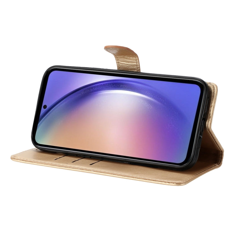 For Ulefone Note 14 Butterflies and Flowers Leather Phone Case(Gold) by buy2fix