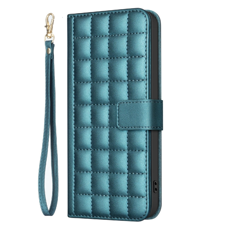 For Samsung Galaxy S25 Ultra 5G Square Texture Leather Phone Case(Green) by buy2fix