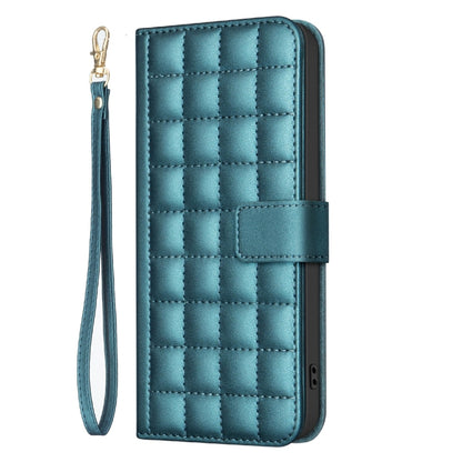 For Samsung Galaxy S25 Ultra 5G Square Texture Leather Phone Case(Green) by buy2fix