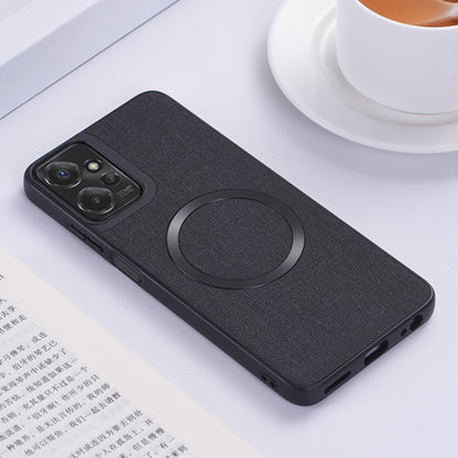 For Motorola Moto G 5G 2024 CD Magsafe Magnetic Cloth Texture Phone Case(Black) by buy2fix