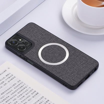 For Motorola Moto G 5G 2024 CD Magsafe Magnetic Cloth Texture Phone Case(Grey) by buy2fix