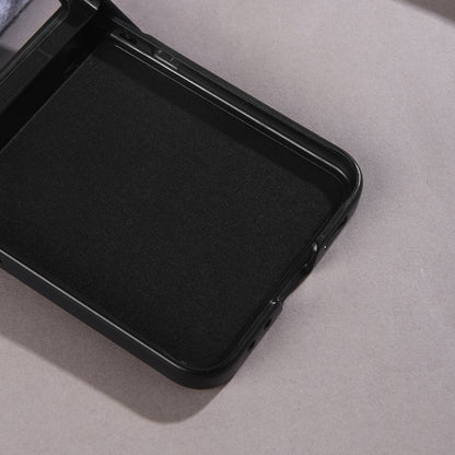 For Motorola Razr 50 Three-stage Folding Magsafe Cloth Texture Phone Case(Black) by buy2fix