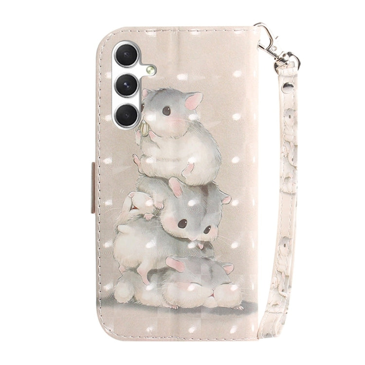 For Samsung Galaxy S25+ 5G 3D Colored Flip Leather Phone Case(Squirrels) by buy2fix