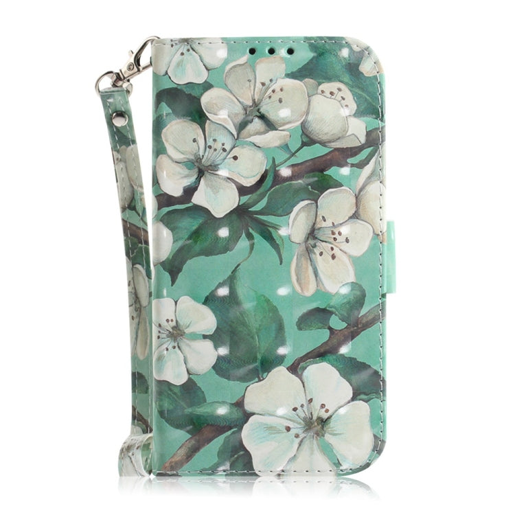 For Samsung Galaxy S25 Ultra 5G 3D Colored Horizontal Flip Leather Phone Case(Watercolor Flower) - Galaxy S25 Ultra 5G Cases by buy2fix | Online Shopping UK | buy2fix