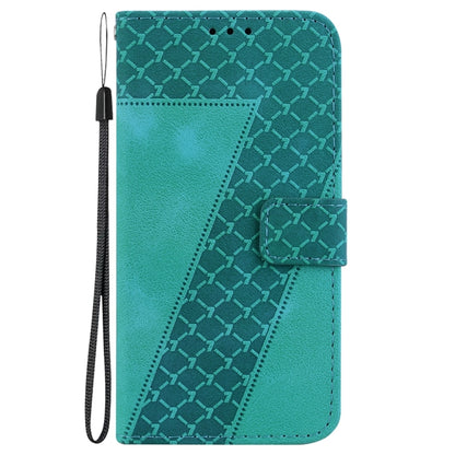 For Samsung Galaxy S25 5G Seven-shaped Embossed Leather Phone Case(Green) by buy2fix