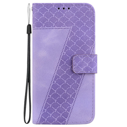 For Samsung Galaxy S25+ 5G Seven-shaped Embossed Leather Phone Case(Purple) by buy2fix