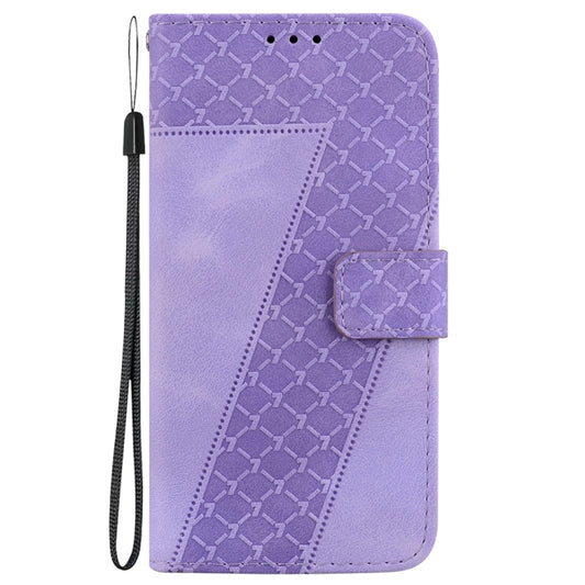 For Samsung Galaxy S25+ 5G Seven-shaped Embossed Leather Phone Case(Purple) by buy2fix