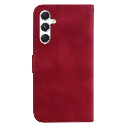 For Samsung Galaxy S25+ 5G Seven-shaped Embossed Leather Phone Case(Red) by buy2fix